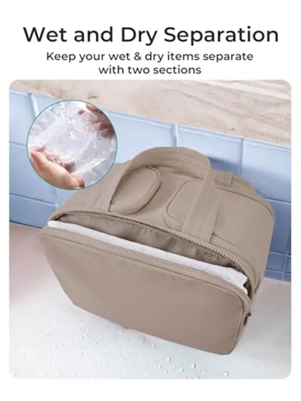 Large Travel Toiletry Bag Makeup Cosmetic Organizer Waterproof Puffer Case